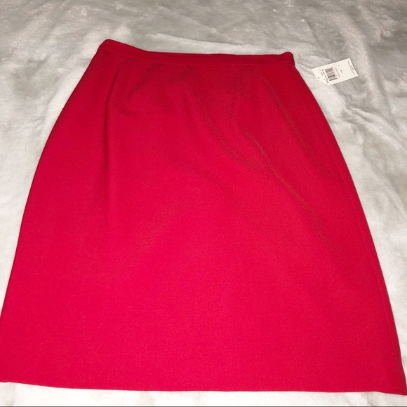 *NWT* Rafaella Skirt Red Straight High Waist - Picture 1 of 12